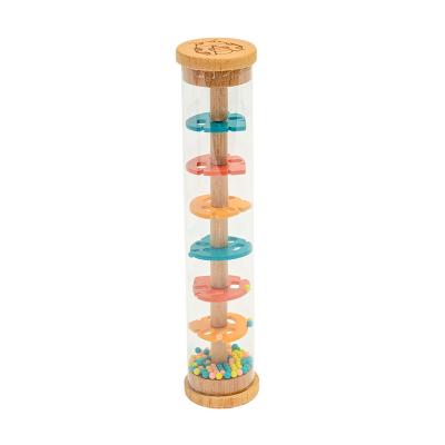 China Eco-Friendly Rain Sound Making Mini Toy Sensory Developmental Rhythm Shaker Rain Stick Musical Instrument Baby Tub Rainmaker For Babies for sale