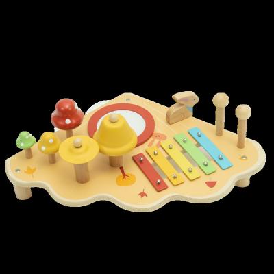 China Educational Multifunctional Percussion Musical Instrument Center Rainbow Color Xylophone with Drum Intelligence Development Toy for Kids for sale