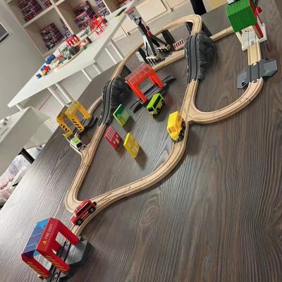 China High Quality Eco-friendly Train Track Builder Transportation Set Assembly Railway Toy For Kids for sale