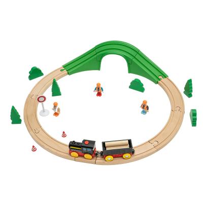 China Eco-friendly Railway Builder Transportation 28pcs Train Track Set for Preschool Infants Kids Toddlers for sale