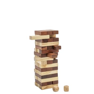 China Tumbling Tower Game Classic Wooden Block Eco - Friendly Stacking Games For Kids for sale