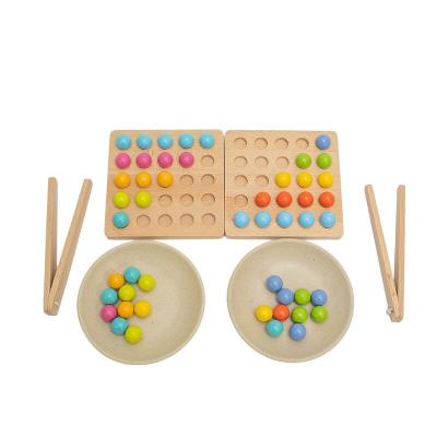 China Premier Toy Hands Training Clip Eco-Friendly Educational Rainbow Bead Puzzle Board Math Game Toy Ages 3 for sale