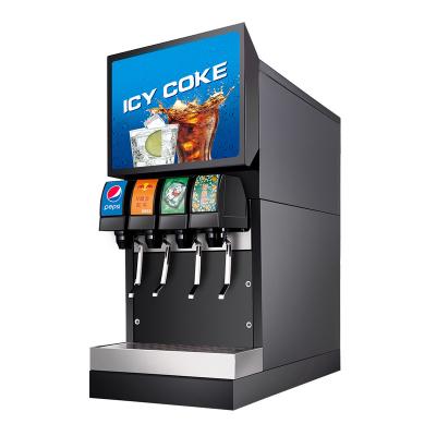 China Fully automatic Metal+plastic beverage vending machine 4 valve drink vending machine for sale