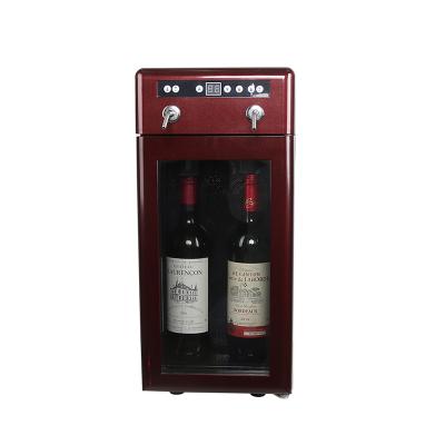 China Household Red Color 2 Bottle Dispenser For Mini Wine And Wine Beverage Coolers for sale