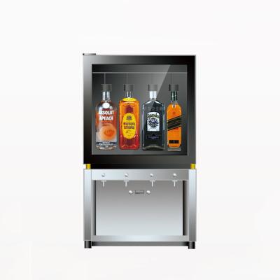 China Blue Indoor LED Light 105W 4 Bottles Liquor Wine Dispenser For Hotel for sale