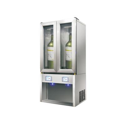 China Blue Interior LED Light 2 Bottles Wine Drink Dispenser For Big Bottle for sale