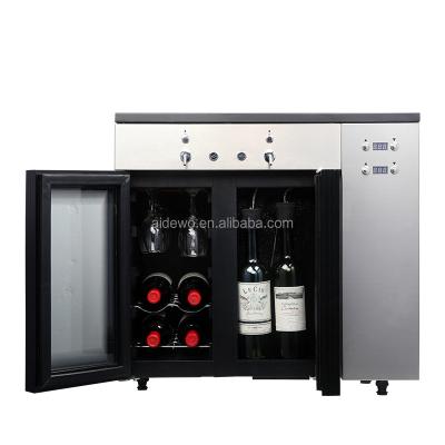 China Good Sale Household Red Wine Dispenser 6 Bottle Wine Dispenser Automatic Blue LED Indoor Light for sale