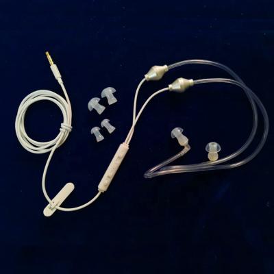 China In-ear Mushroom Air Duct Anti Radiation Headphones Cell Phone Metal Wired Earphone With Mic for sale