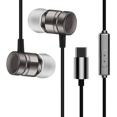 China In-Ear DAC Digital Stereo In Ear Wired Headset Type C Earphone With MIC For Samsung USB-C Earphone for sale