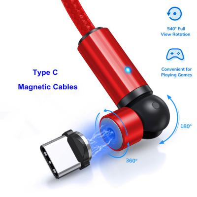 China With magnetic +Strong +360Â LED indicator; ° 2021 New Trend 540 Degree Free Rotation Magnetic Charging Cable 3 In 1 Mobile Phone Charger Magnet Usb Cable for sale