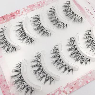 China 2021 natural long natural synthetic silk private eyelash wholesale marking for japan market 3d fiber whips edged lashes for sale