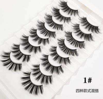 China Wholesale Natural Eyelashes Long 8 Pairs Hot-selling Popular Eyelashes Style Dense Three-dimensional Eyelashes for sale