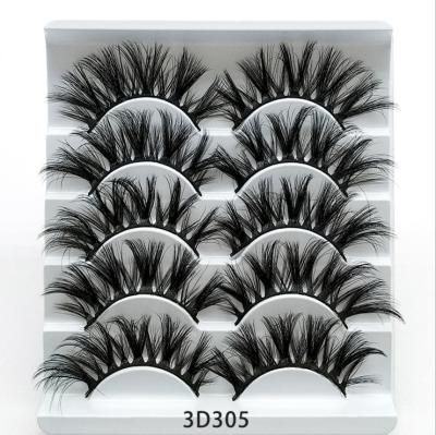 China Dense three-dimensional eyelashes of long new style natural popular style of eyelashes wholesale 5 pairs of eyelashes for sale