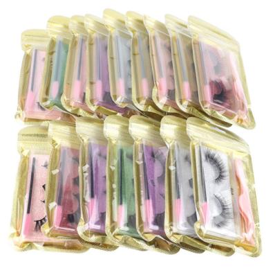 China Natural Empty Naked Eyelash Packaging Box Private Logo Eyelash Rising Bag With Tools Wholesale 3D Mink Lashes Customized Lashes Boxes for sale