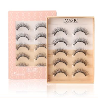 China Quick Glueless Mink Fur Eyelash With Clear Dust Cover And Heat Sensitive Adhesive Tape Self Adhesive False Eyelashes for sale