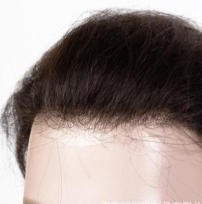 China hot sale 100% china real hair men's toupee china hot sale indian remy silk hair replacement base wig for sale