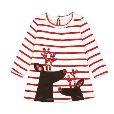 China European and American Girls Anti-Static Halloween Team Girls Christmas Striped Fawn Dress Princess Dress for sale