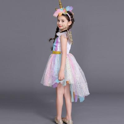 China 2021 New Pony Style Children Clothing Manufacturers toddler Unicorn Dress For 1 year old anti-static for sale