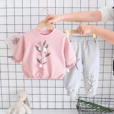 China Wholesale 2 Pcs Casual Girls Fall Clothing Kids Tracksuits Kids Pants Sets for sale