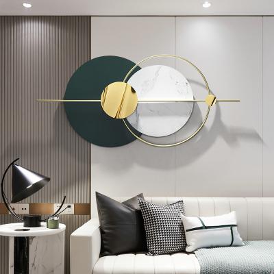 China Country Luxuery Metal Frame Circular Metal Leaves Art Hangings For Home for sale