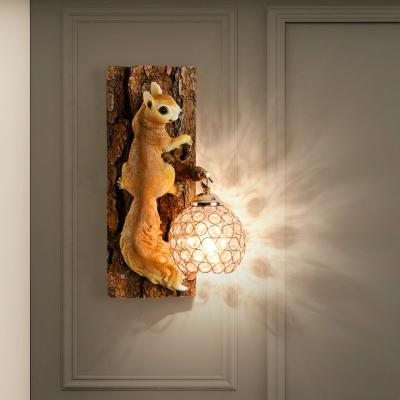 China Rustic unique wall decorations animal wall lamp boy girl bedroom living room bedside kids decoration led wall lamps for sale