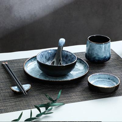 China Lightweight Luxury Western Ceramic Tabletop Set Eco Ceramic Four-Piece Food Dinner Dishes for sale