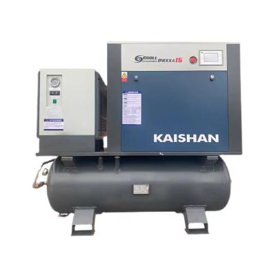 China Silent construction China Kaishan brand 11Kw screw air compressor 16bar for laser cutting machine for sale