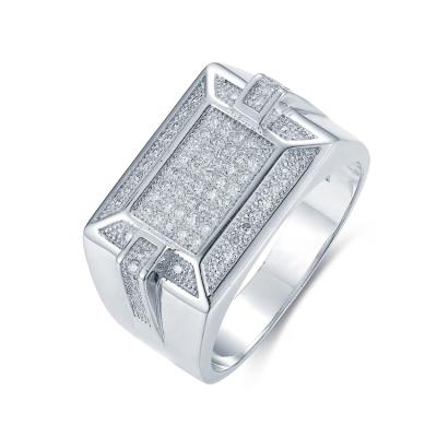 China FASHIONABLE Custom CZ Jewelry 925 Sterling Silver Ring For Men Stone for sale