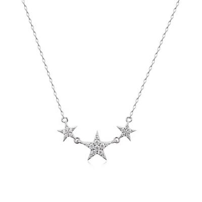 China XZY Wholesale Fashion Quality Romantic Star Shape 925 Silver Necklace With Zircon Stone for sale