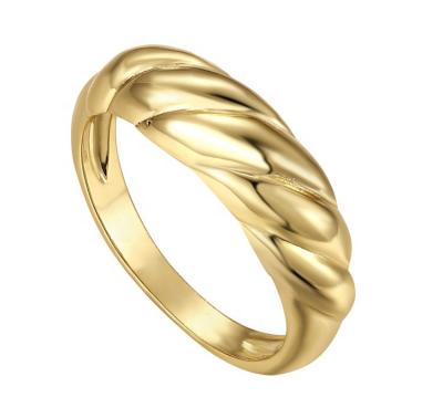 China XZY FASHIONABLE Custom Quality Simple Copper Brass Rings Jewelry Gold Plated For Gift for sale