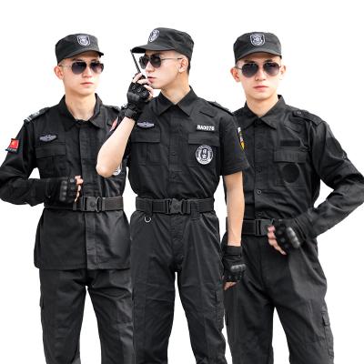 China Anti-static police uniform spring and black long-sleeved autumn training uniforms coveralls special training security suit black summer for sale