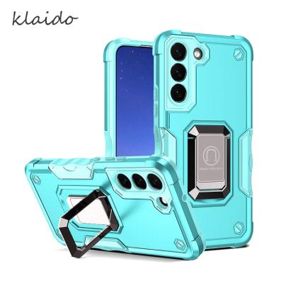 China Shockproof Multi Layers Ring Kickstand Phone Case For Samsung Galaxy S22 With Full Protection for sale