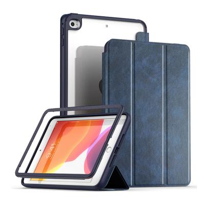 China Protective Case PU Leather Crazy Horse Pattern Case For iPad Mini 4 5 7.9 Inch Folding Stand Cover Flip Shockproof Tablet Case for sale