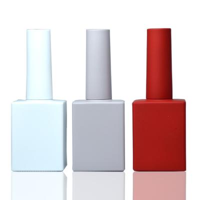 China 15ML Cosmetic Custom Empty Nail Enamel Bottle Gradient Nail Polish Capsule and Brush for sale