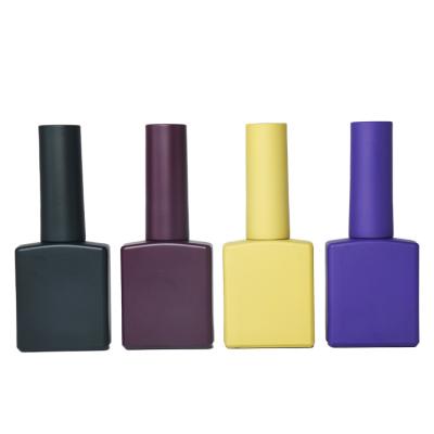 China Customized Transparent Glass Colorful Empty Nail Polish Cosmetic Pack Nail Polish Bottle 10ml With Brush for sale