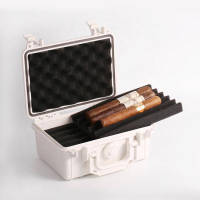 China Newly 10ct High Capacity Portable Custom Waterproof Hard Plastic Travel Cigar Case Container With Foam for sale