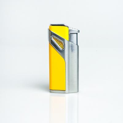 China Three Accessories Straight Cricket Smoking Lighters Metal Flame Refillable Lighters for sale