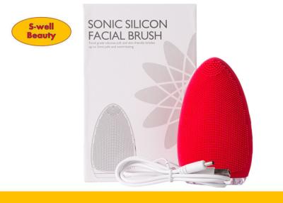 China Red color hot Electric  Face Brush colorful Silicone Facial Cleaner Deep brush for sale