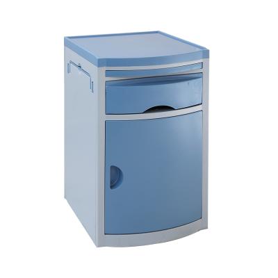 China Hot Sale Modern Cheap Movable ABS Bedside Cabinet Plastic Hospital Bedside Table for sale