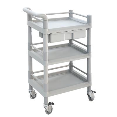 China Factory Direct Sale Clinic ABS Medicine Trolley Modern Hospital Ward Trolley for sale