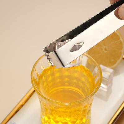 China Viable Kitchen Tongs Metal Stainless Steel Ice Tongs for sale