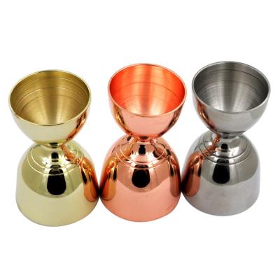 China Disposable Slim Size 30/60ml Cocktail Jigger Stainless Steel Cocktail Jigger for sale