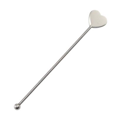 China Hot Selling Viable Metal Barware Cocktail Shaker Heart Shaped Sticks For Cafe Party for sale