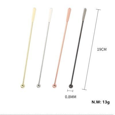 China Viable custom metal stainless steel barware cocktail shaker sticks for cafe party for sale