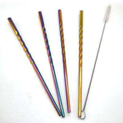 China Long Viable Unicorn Straw Magic Wand from Straw Silver Stainless Steel Reusable for sale