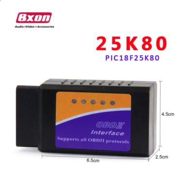 China OBD2 Interface PIC18F25K80 ELM327 V1.5 Wireless 25K80 OBD2 For Android PC Torque Elm327 OBDII Scanner for sale