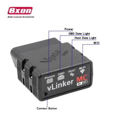 China Interface OBD2 Diagnostic Tool Vgate vLinker MC WIFI V2.2 OBD2 II Code Reader for Android and IOS for sale