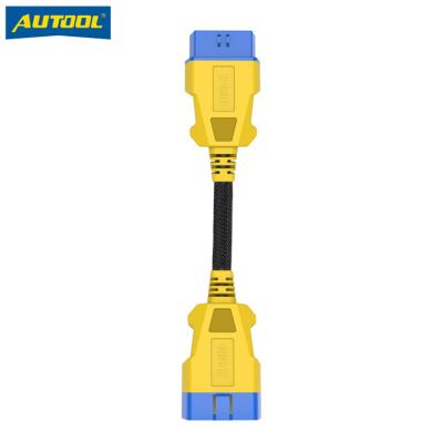 China AUTOOL Cars 20CM OBD2 16 Pin Male to Female Extension Cable for sale