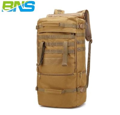 China Large Waterproof 60L Adventure Sports Tech Bag Travel Gym Set Oxford Duffle Backpack Custom Waterproof Military Tactical Bags for sale