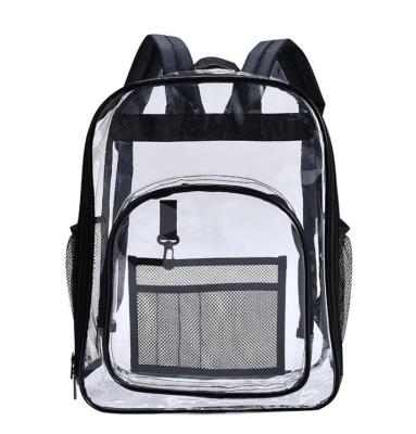 China Wholesale Custom Waterproof Clear Student Raincoat Kids Backpack Plastic Transparent Kids School Bag for sale